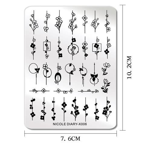 Nicole Diary metal stampa tabakası X006 (56253)