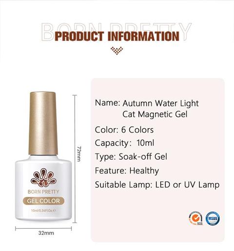 BORN PRETTY 10ml Autumn Water Light Kedi Gözü Kalıcı Oje AW02 (60216)