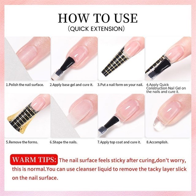 BORN PRETTY PRO 15ml BIAB HEMA Free Quick Building Nail Extension Gel B023 (59654)