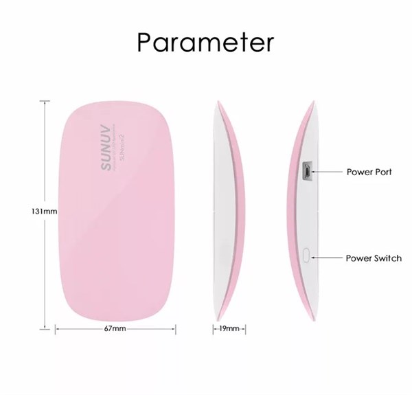 Mini Tırnak kurutucu UV led lamba (6W) Pembe - detay görseli 4