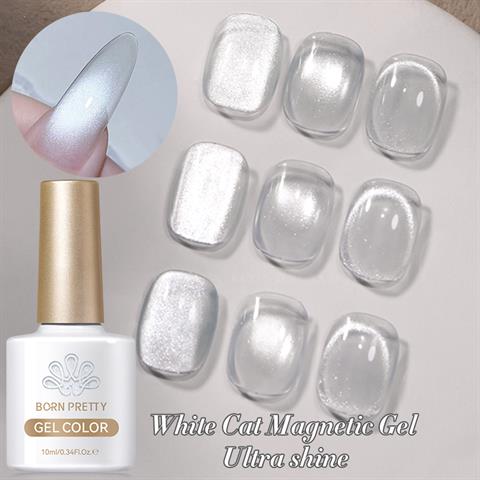 BORN PRETTY 10ml White Kedi Gözü Kalıcı Oje 60289