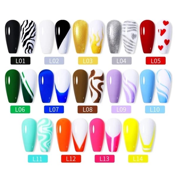 Lily Cute Nail art çizim ojesi (UV gel) 53335-10 - detay görseli 3
