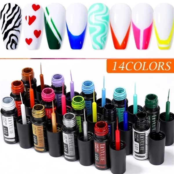 Lily Cute Nail art çizim ojesi (UV gel) 53335-14 - detay görseli 4